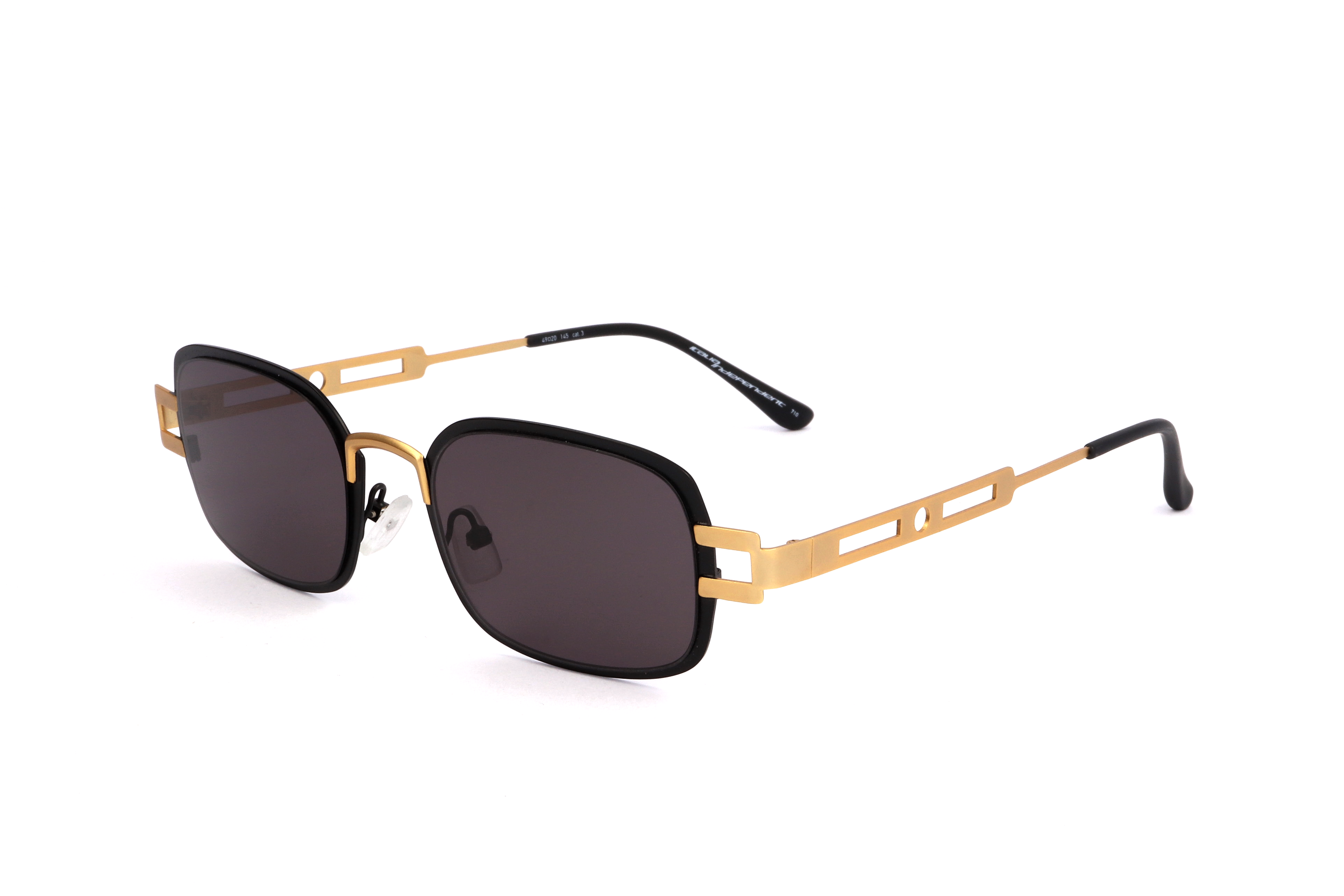 Italia Independent R1 I-I OZZY METAL BLACK AND GOLD 49/20/145 Men's Sunglasses